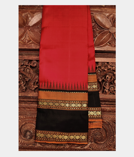 Red Handwoven Kanjivaram Silk Saree T183397-image