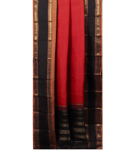 Red Handwoven Kanjivaram Silk Saree T1833972