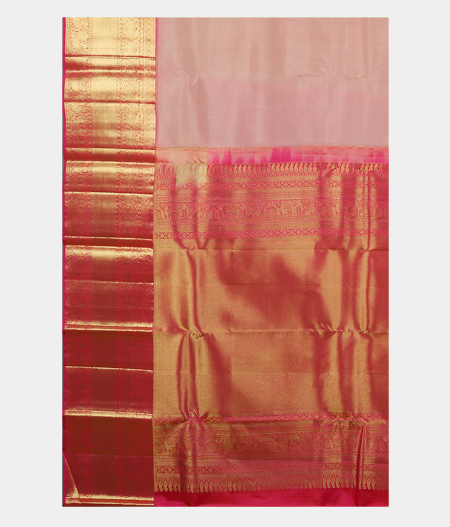 Cream Handwoven Kanjivaram Silk Saree T1237164