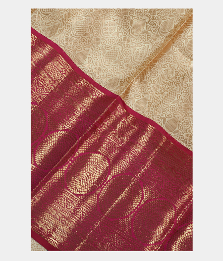 Off White Handwoven Kanjivaram Silk Saree T1852945