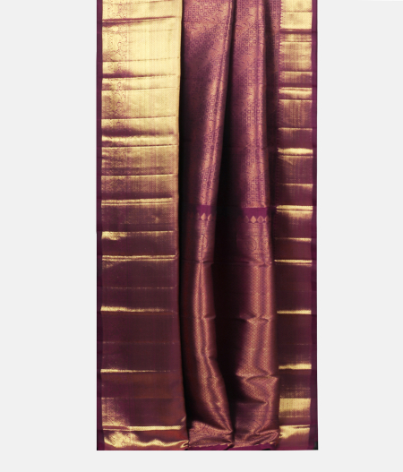 Burgundy Handwoven Kanjivaram Silk Saree T1731522