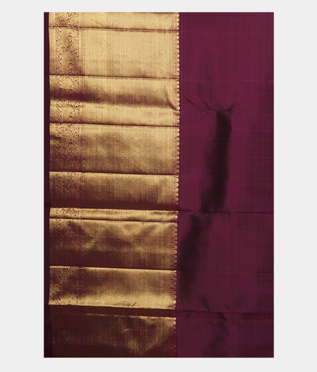Burgundy Handwoven Kanjivaram Silk Saree T1731523
