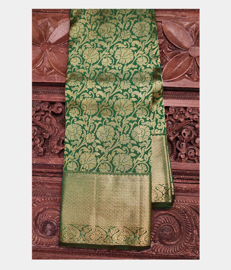 Green Handwoven Kanjivaram Silk Saree T141912-image