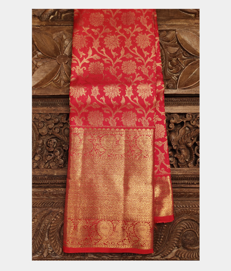 Red Handwoven Kanjivaram Silk Saree T136998-image