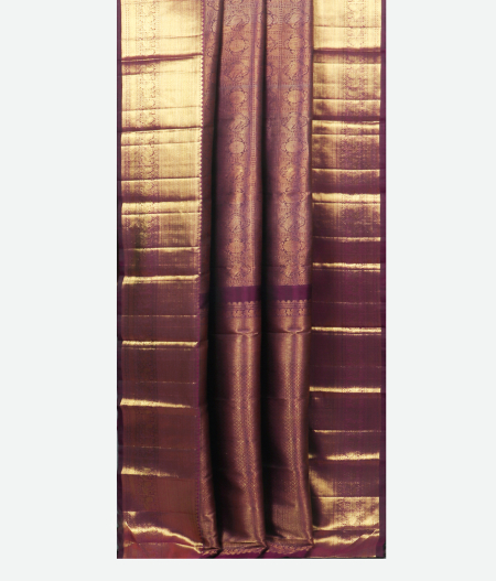 Burgundy Handwoven Kanjivaram Silk Saree T1852882