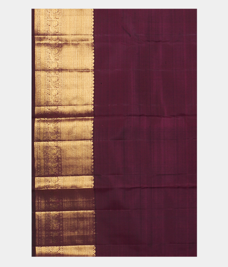 Burgundy Handwoven Kanjivaram Silk Saree T1852883