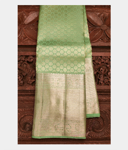 Green Handwoven Kanjivaram Silk Saree T186706-image