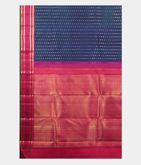 Peacock Blue Handwoven Kanjivaram Silk Saree T1620134