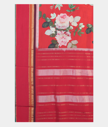 Red Printed Soft Silk Saree T1933844