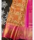 Beige Hand Printed Kanjivaram Silk Saree T1631501