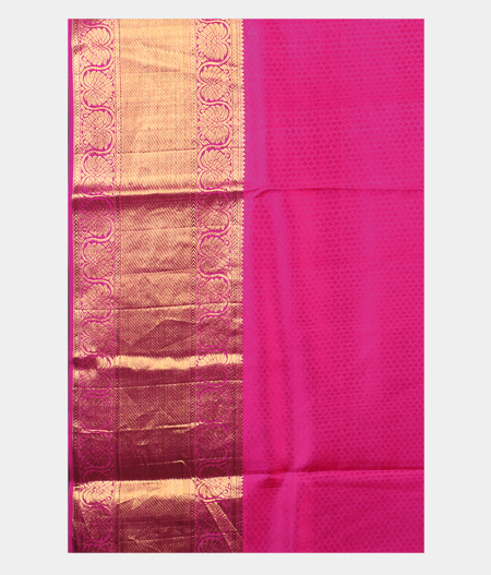 Beige Hand Printed Kanjivaram Silk Saree T1631503