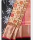 Beige Hand Printed Kanjivaram Silk Saree T1699901
