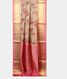 Beige Hand Printed Kanjivaram Silk Saree  R17702