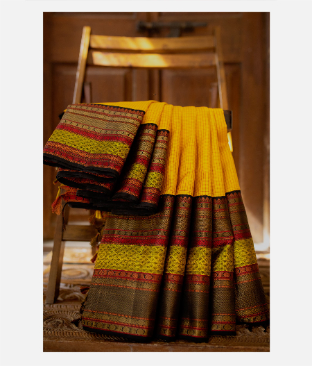 Yellow Handwoven Kanjivaram Silk Saree T187923-image