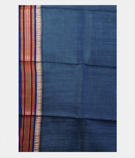 Bluish Grey Vidarbha Tussar Printed Saree T1796503