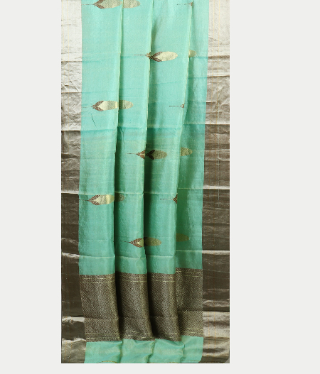 Mint Green Banaras Tissue Silk Saree T1932712