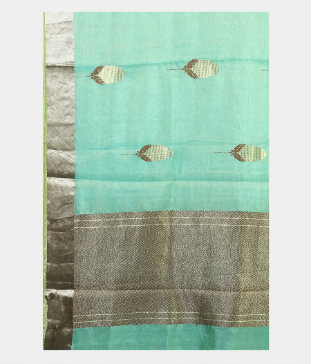 Mint Green Banaras Tissue Silk Saree T1932714