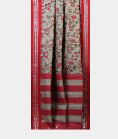 Light Green Vidarbha Tussar Printed Saree T1921902