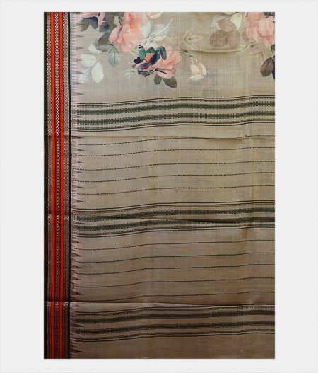 Light Green Vidarbha Tussar Printed Saree T1915824