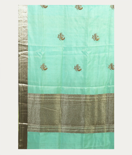 Light Blue Banaras Tissue Silk Saree T1932764