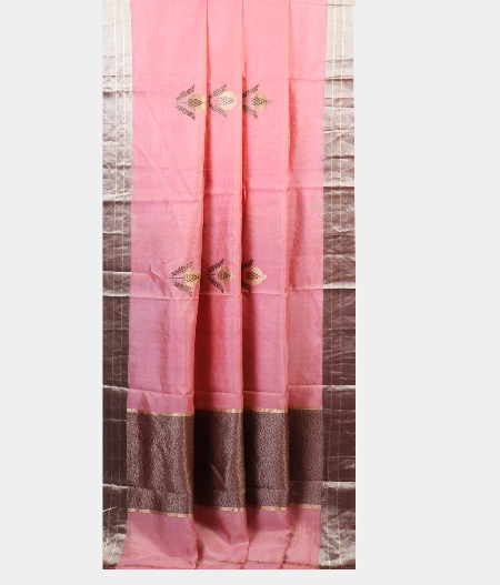 Pink Banaras Tissue Silk Saree T1932642