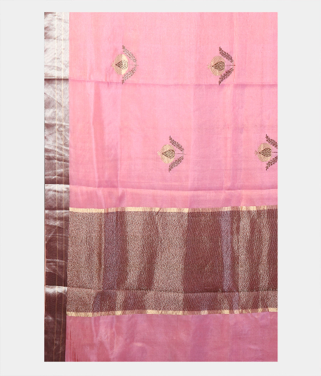 Pink Banaras Tissue Silk Saree T1932644