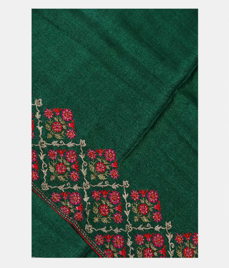 Green Tussar Embroidery Saree T187667-image