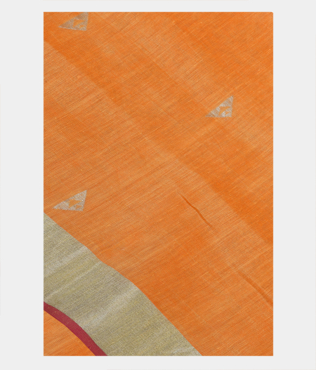Yellow Handwoven Tussar Saree LB2257-image