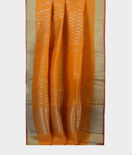 Yellow Handwoven Tussar Saree LB22572