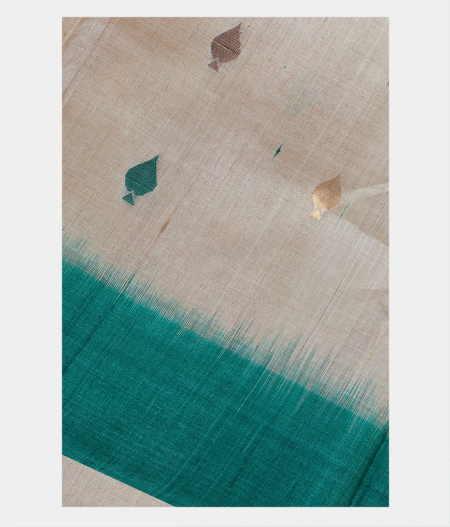 Beige Handwoven Tussar Saree T166786-image