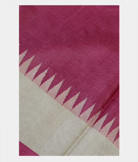 Pink Handwoven Tussar Saree T178721-image