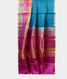 Peacock Blue Handwoven Tussar Saree T36672