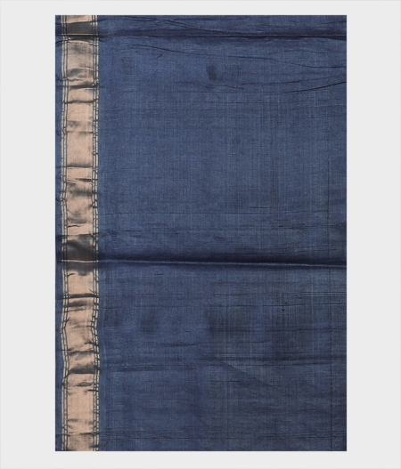 Blue Handwoven Tussar Saree T865253