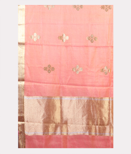 Pink Banaras Tissue Silk Saree T1932884