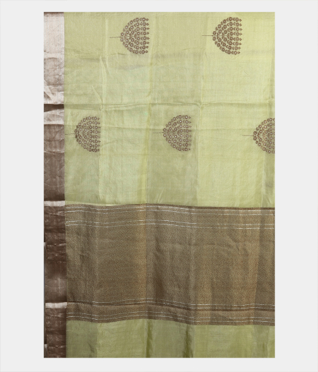 Yellowish Green Banaras Tissue SIlk Saree T1932534