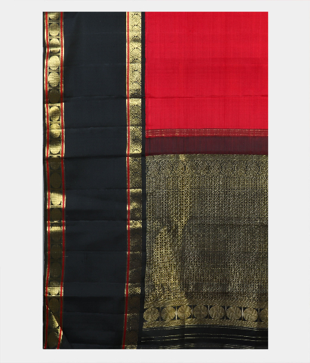 Red Handwoven Kanjivaram Silk Saree T1756255