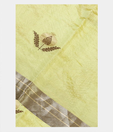 Yellowish Green Banaras Tissue Silk Saree T193263-image