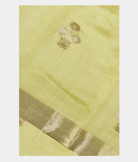 Yellowish Green Banaras Tissue Silk Saree T193282-image