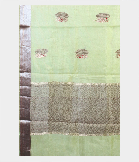 Yellowish Green Banaras Tissue Silk Saree T1933024