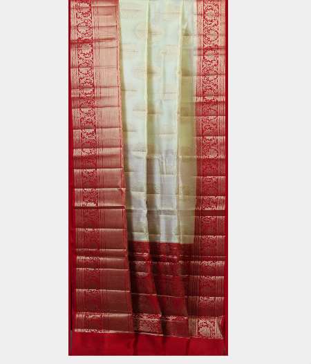 White Chaniya Silk Saree T1871132