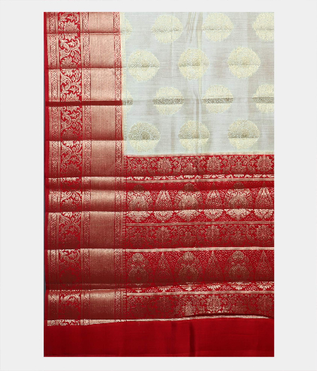 White Chaniya Silk Saree T1871134