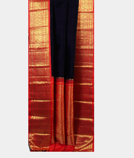Blue Handwoven Kanjivaram Silk Saree T1628772