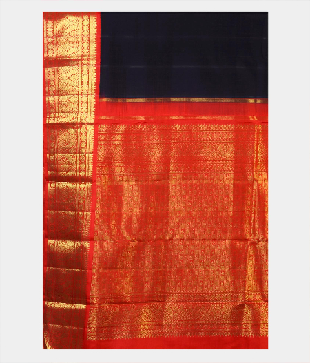 Blue Handwoven Kanjivaram Silk Saree T1628774