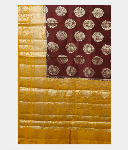 Brown Chaniya Silk Saree T1871044