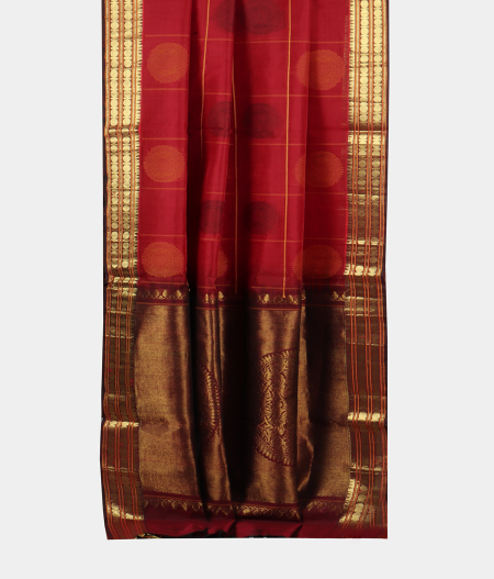 Red Silk Cotton Saree T1745072