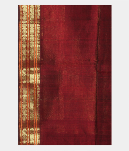 Red Silk Cotton Saree T1745073