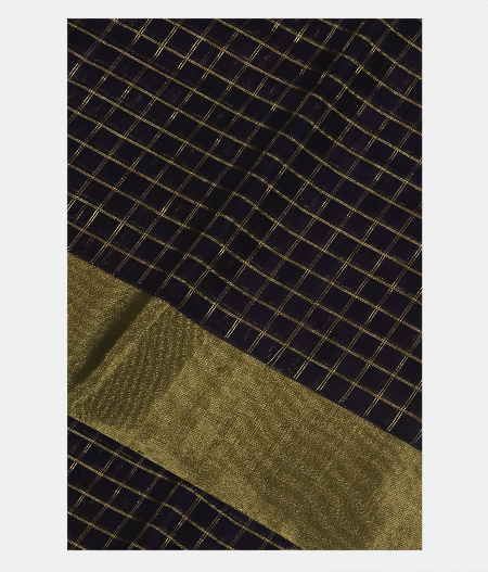 Midnight Blue Silk Cotton Saree T188595-image