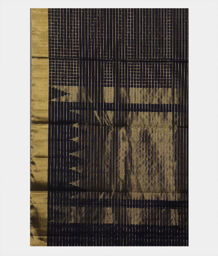 Midnight Blue Silk Cotton Saree T1885954