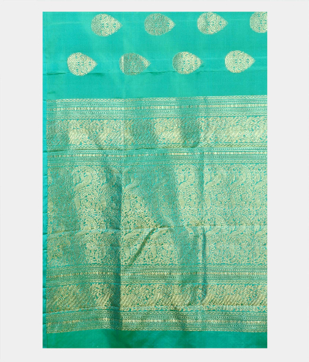 Green Handwoven Kanjivaram Silk Saree T1934524