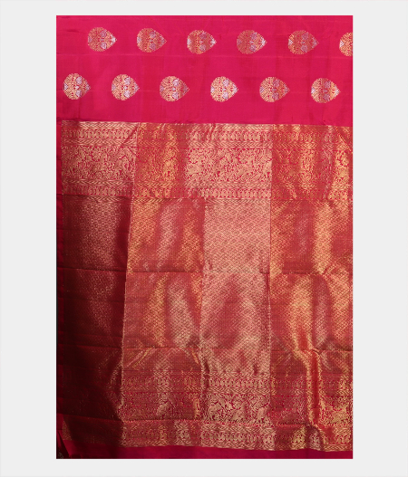 Magenta Handwoven Kanjivaram Silk Saree T1934564